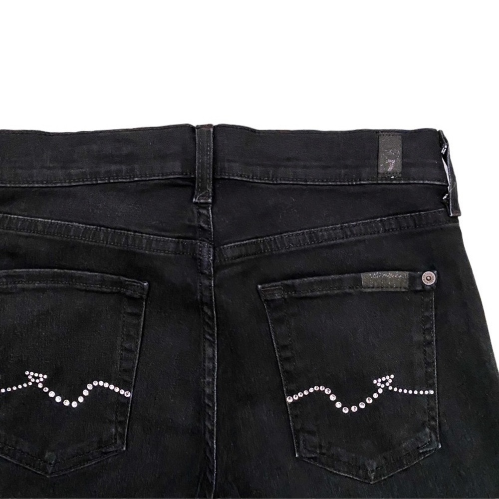 7 For All Mankind Rhinestone Flare Jeans - Picture 3 of 4